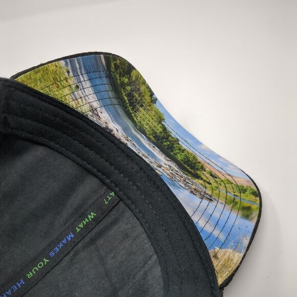 Idaho Heartbeat Snapback Hat Black One Size Adjustable Embroidered 6 Panel - Picture 7 of 8